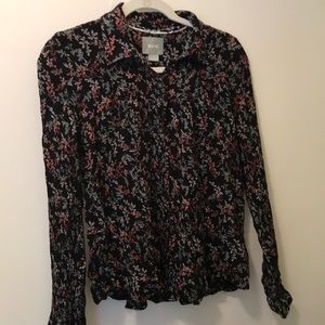 Anthropologie floral button up